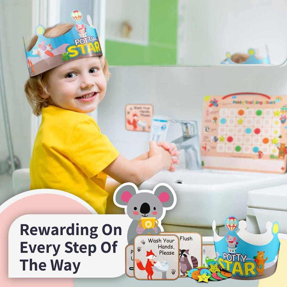 PUTSKA crown for toddlers adds fun motivation during potty training.