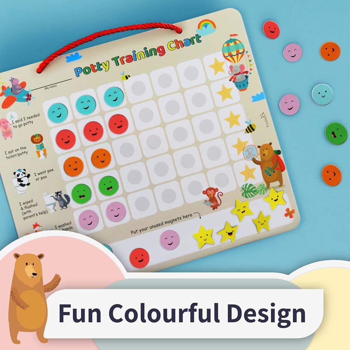 PUTSKA gift-worthy potty training chart for parents and toddlers.