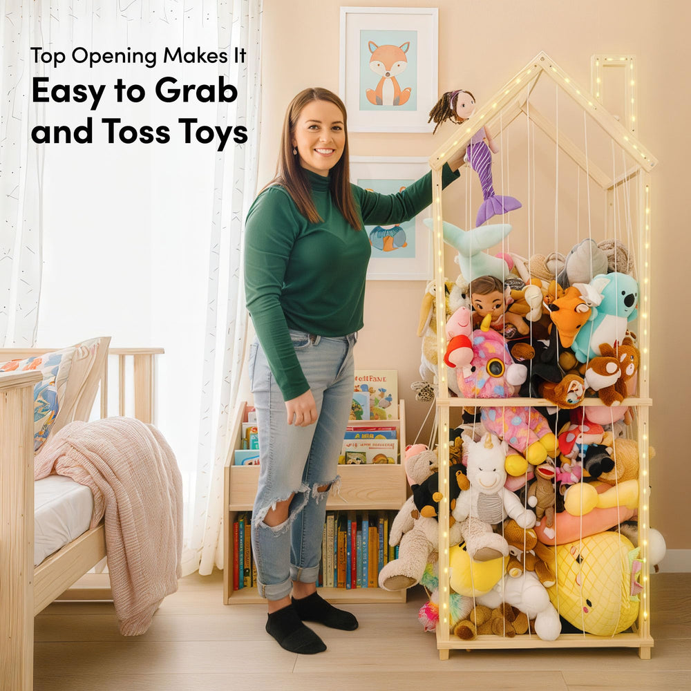 PUTSKA gift-worthy stuffed animal organizer makes a thoughtful present for parents.