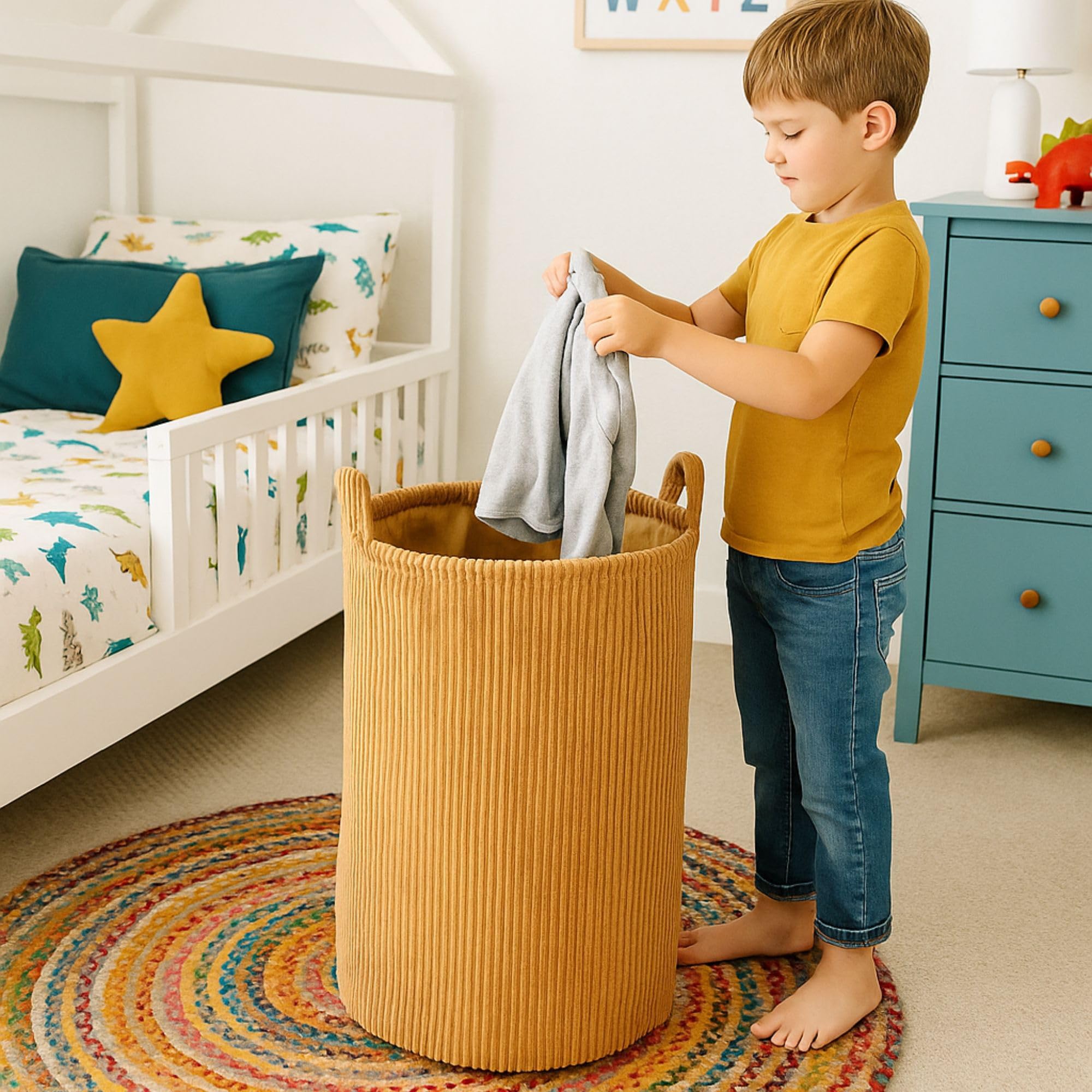 PUTSKA multi-function storage basket brown, versatile for clothes, blankets, and toys.