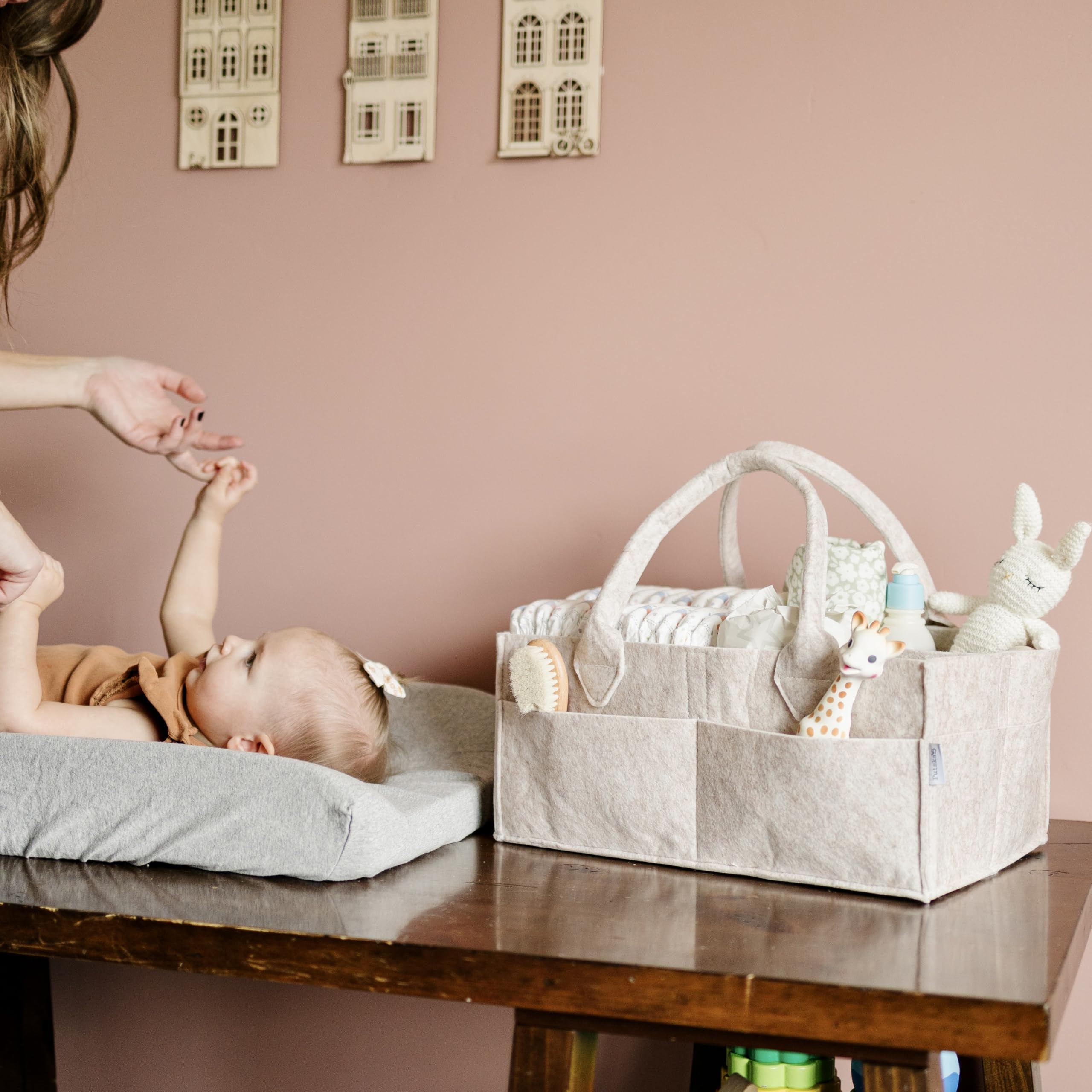 PUTSKA nursery decor organizer adds style while keeping essentials organized