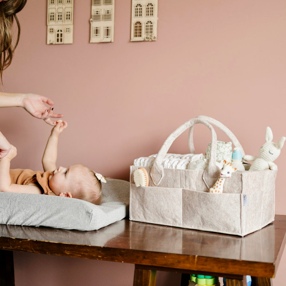 PUTSKA nursery decor organizer adds style while keeping essentials organized