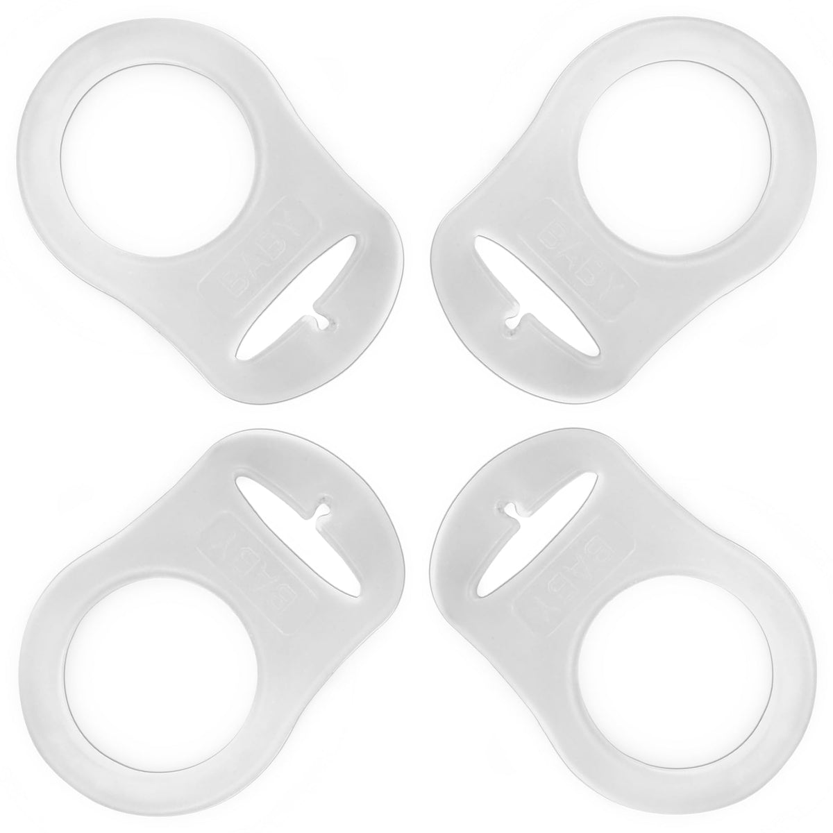PUTSKA pacifier rings closeup showing mam compatibility and secure attachment option