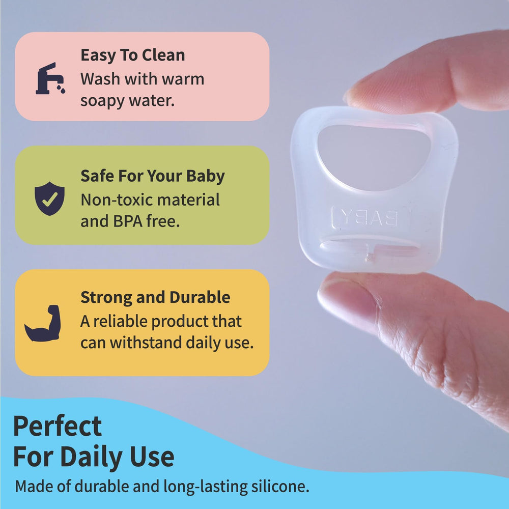 PUTSKA pacifier silicone adapter ring four-pack packaging for caregivers.