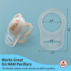 PUTSKA pacifier silicone adapter ring on pacifier demonstrates secure grip and hygiene.
