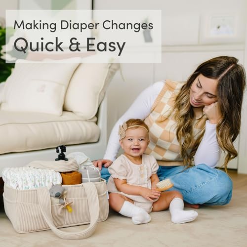 PUTSKA portable nursery caddy adapts to home, car, or bathroom storage.