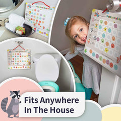PUTSKA potty chart attached to potty or sink for flexible use.