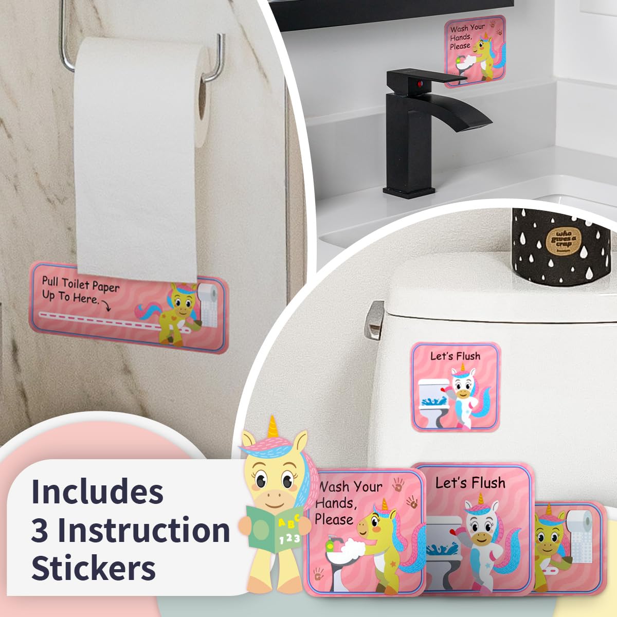 PUTSKA chart can be placed on potty, portable unit, or sink.
