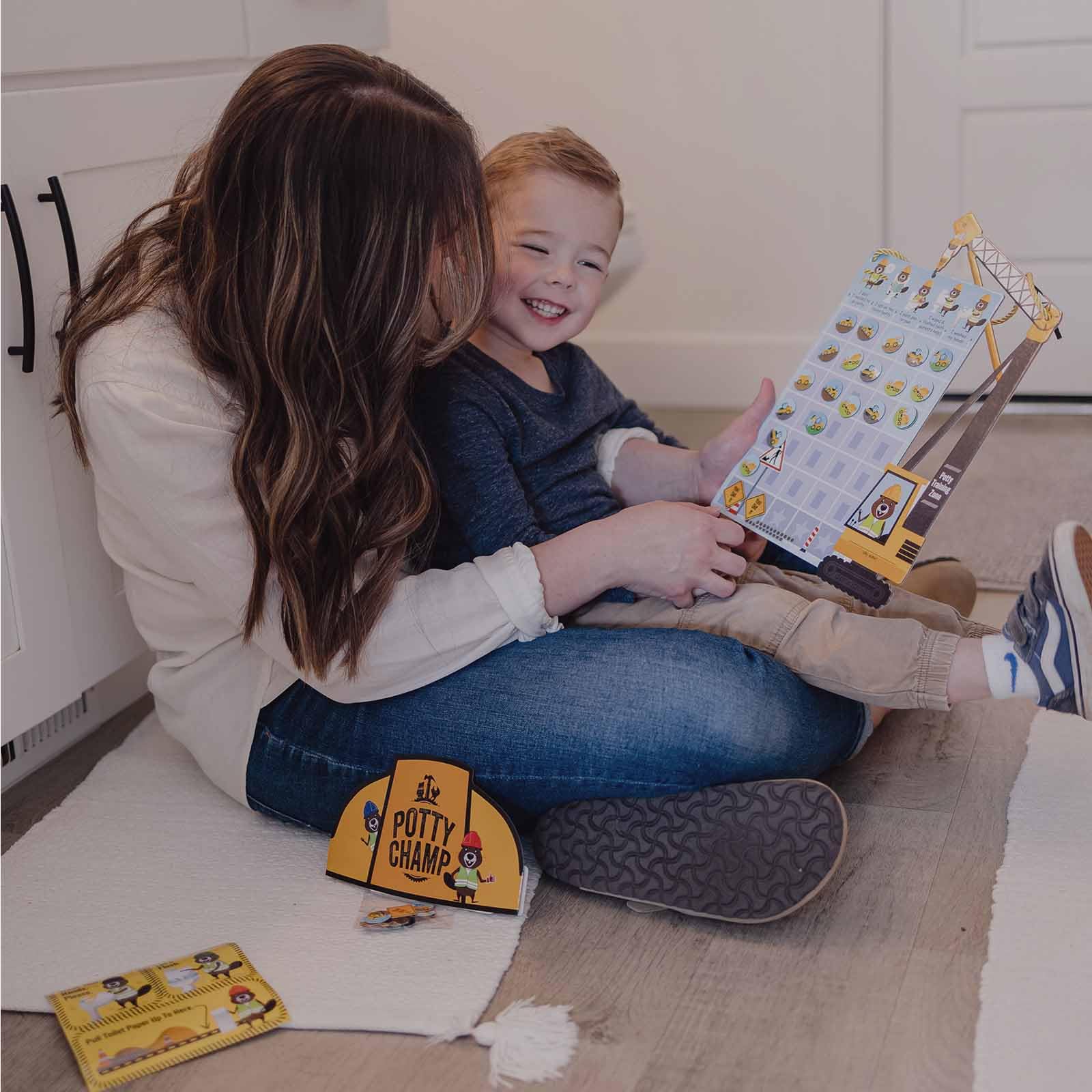 PUTSKA Potty Chart Crane reminder stickers help maintain routine.
