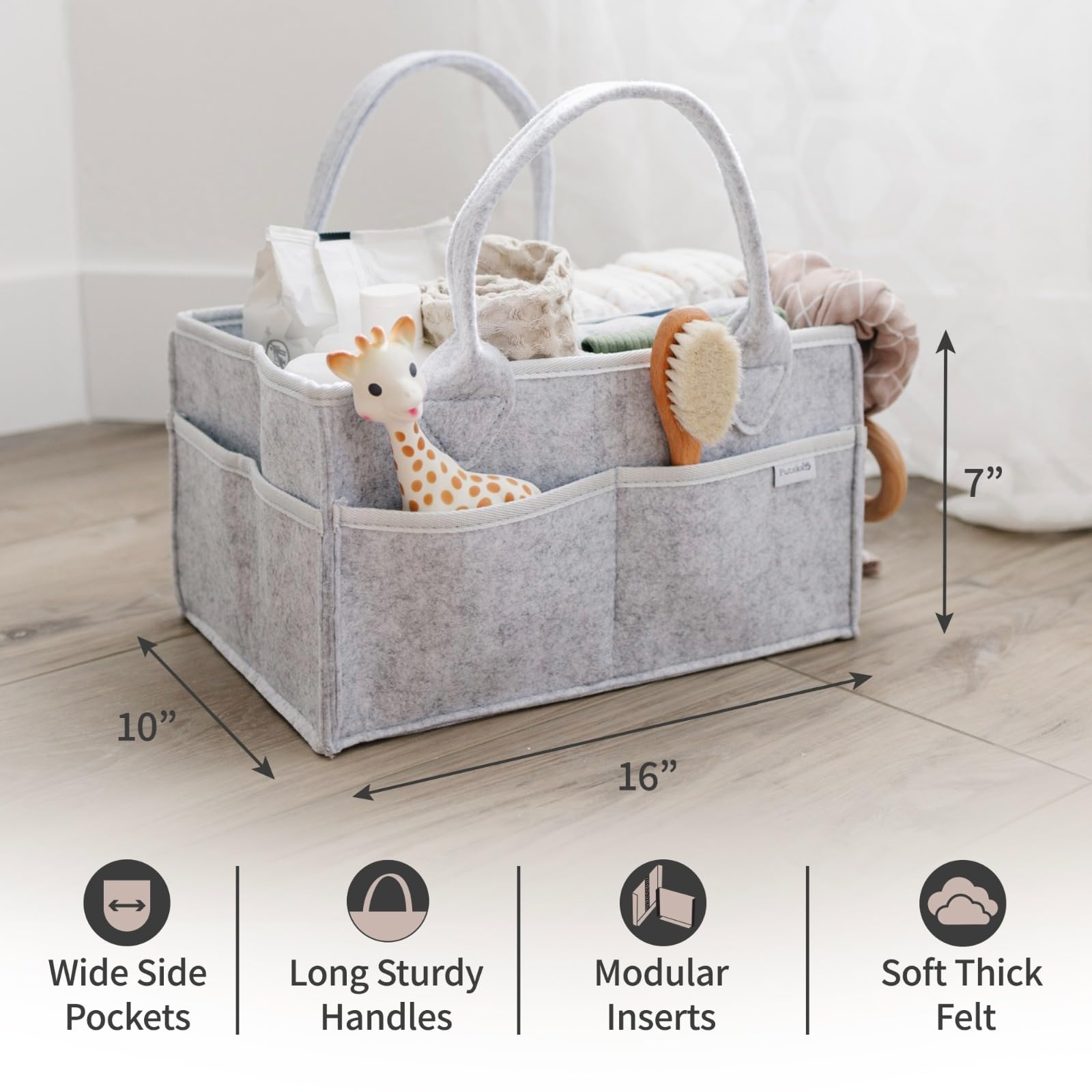 PUTSKA removable dividers customize compartments for baby items