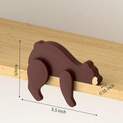 PUTSKA woodland bear decor on the wall brings forest whimsy to baby boy room
