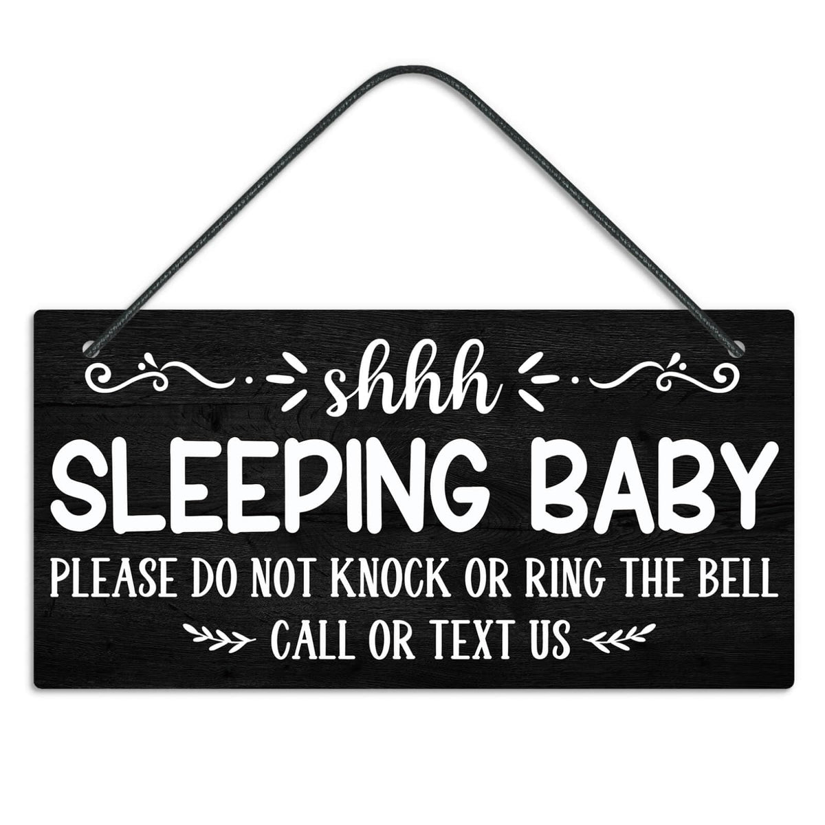 Putuo Decor baby sleeping door sign front door signals quiet time for visitors.