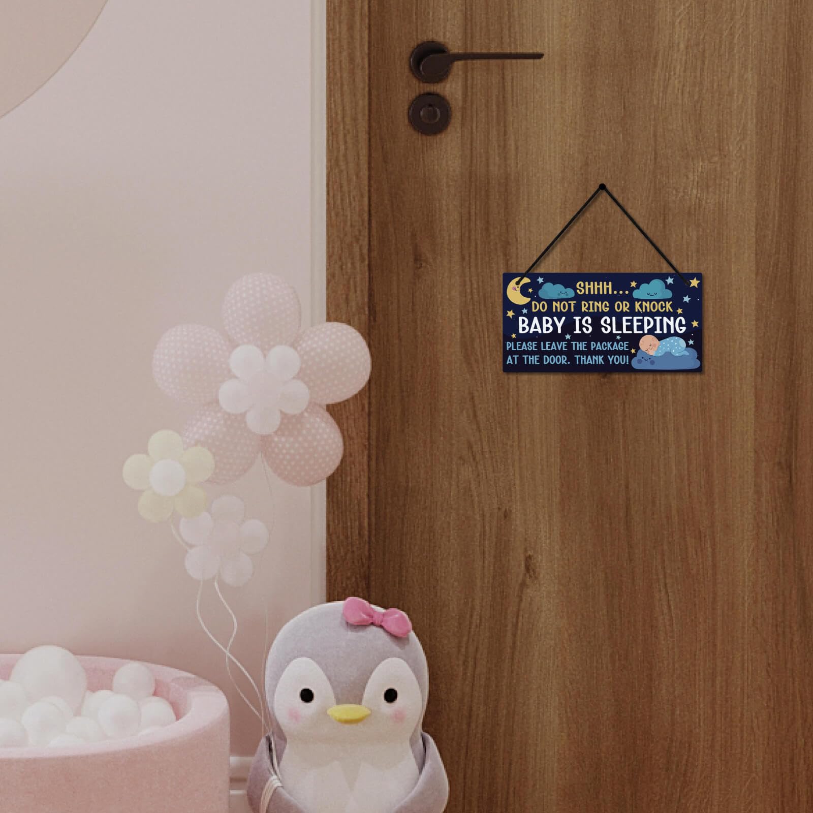 Putuo Decor door sign size 10.2 x 5.1 inches fits most doors.