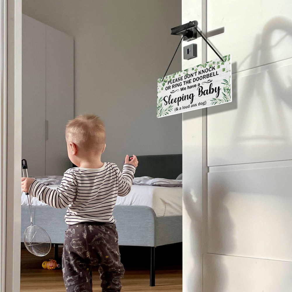 Putuo Decor front door sign measures 10.2 by 5.1 inches.
