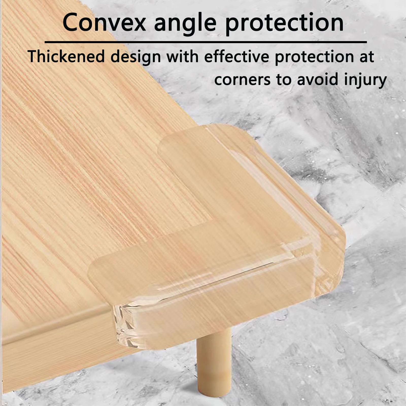 PUWANY corner protectors applied to furniture for edge safety.
