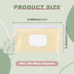 PUXING 3-pack wipe dispenser front view shows compact design for easy one-handed access