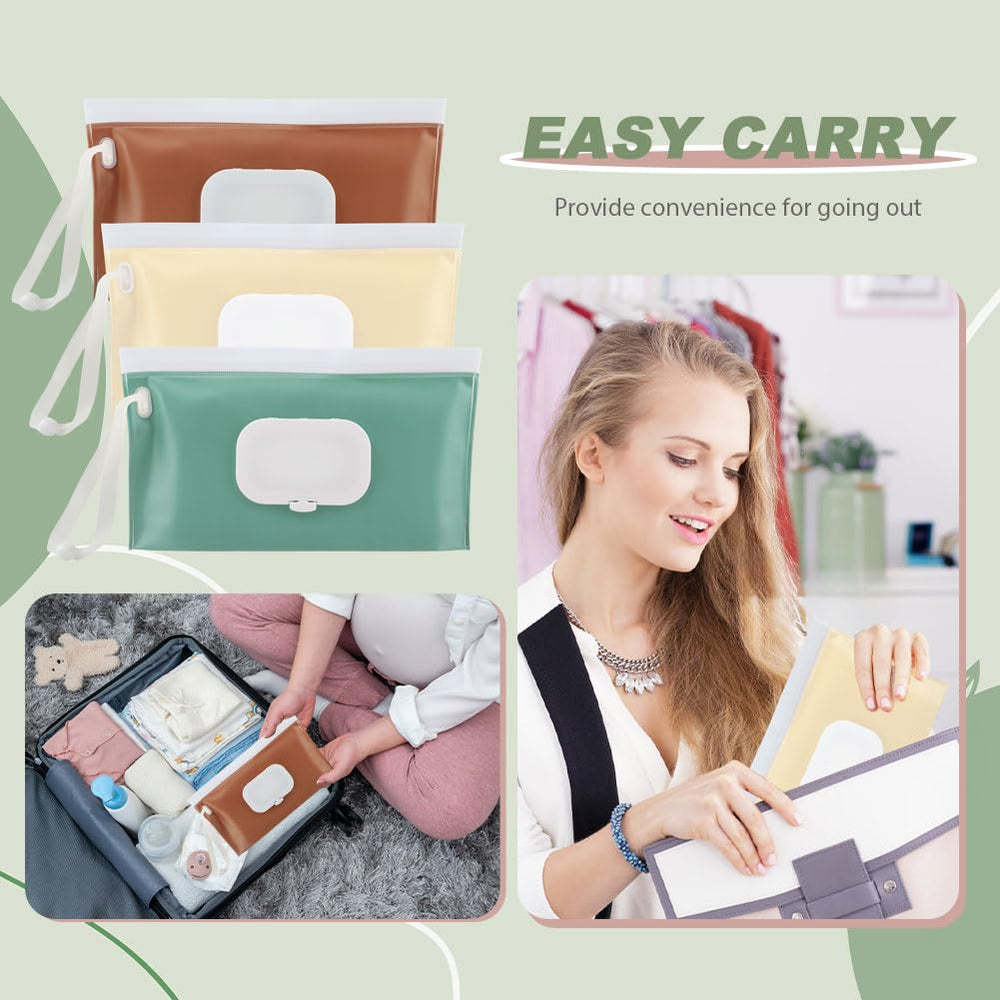 PUXING wipe dispenser fits in diaper bags and purses for on the day convenience