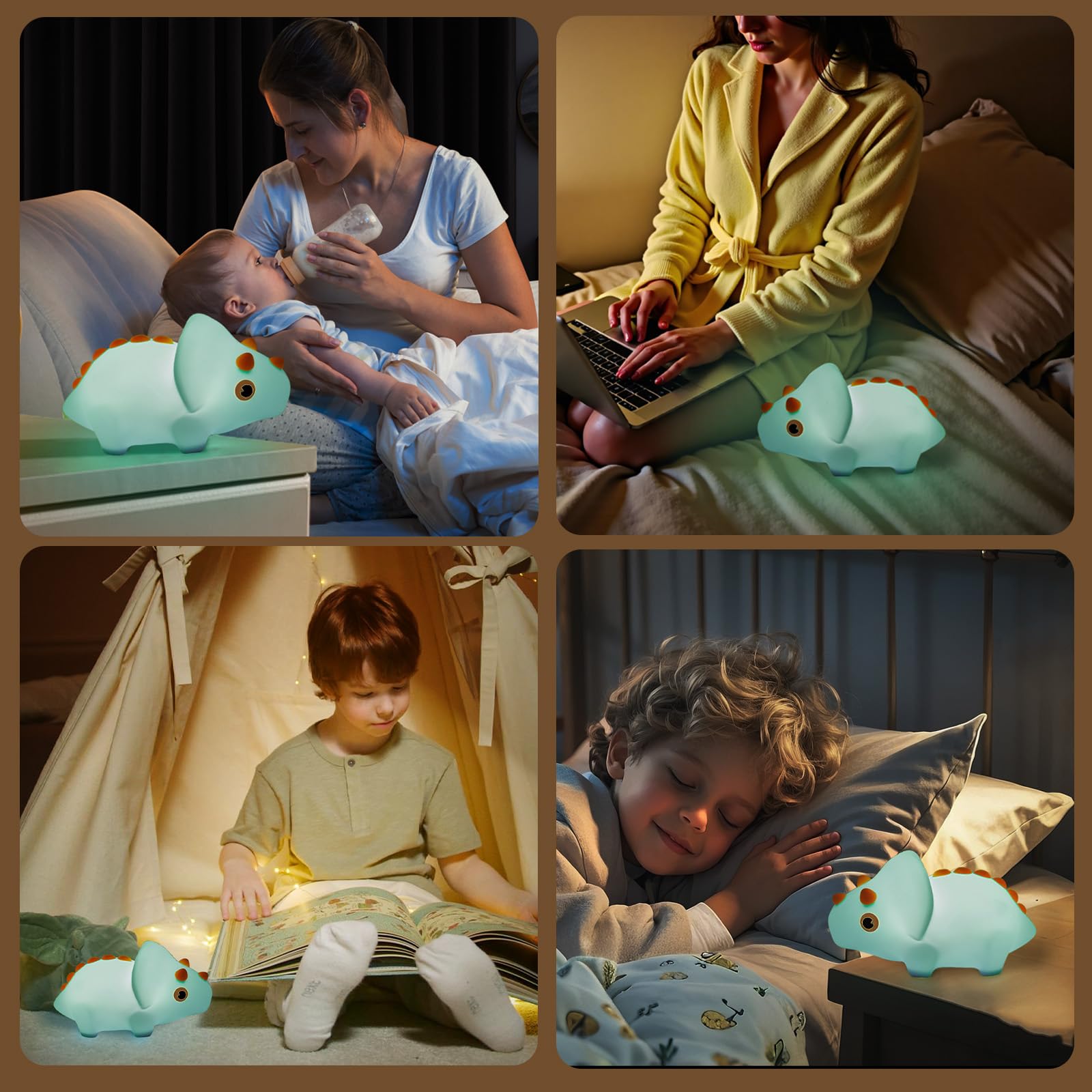 PVOGRT silicone night light is BPA-free and skin-friendly for safe play.