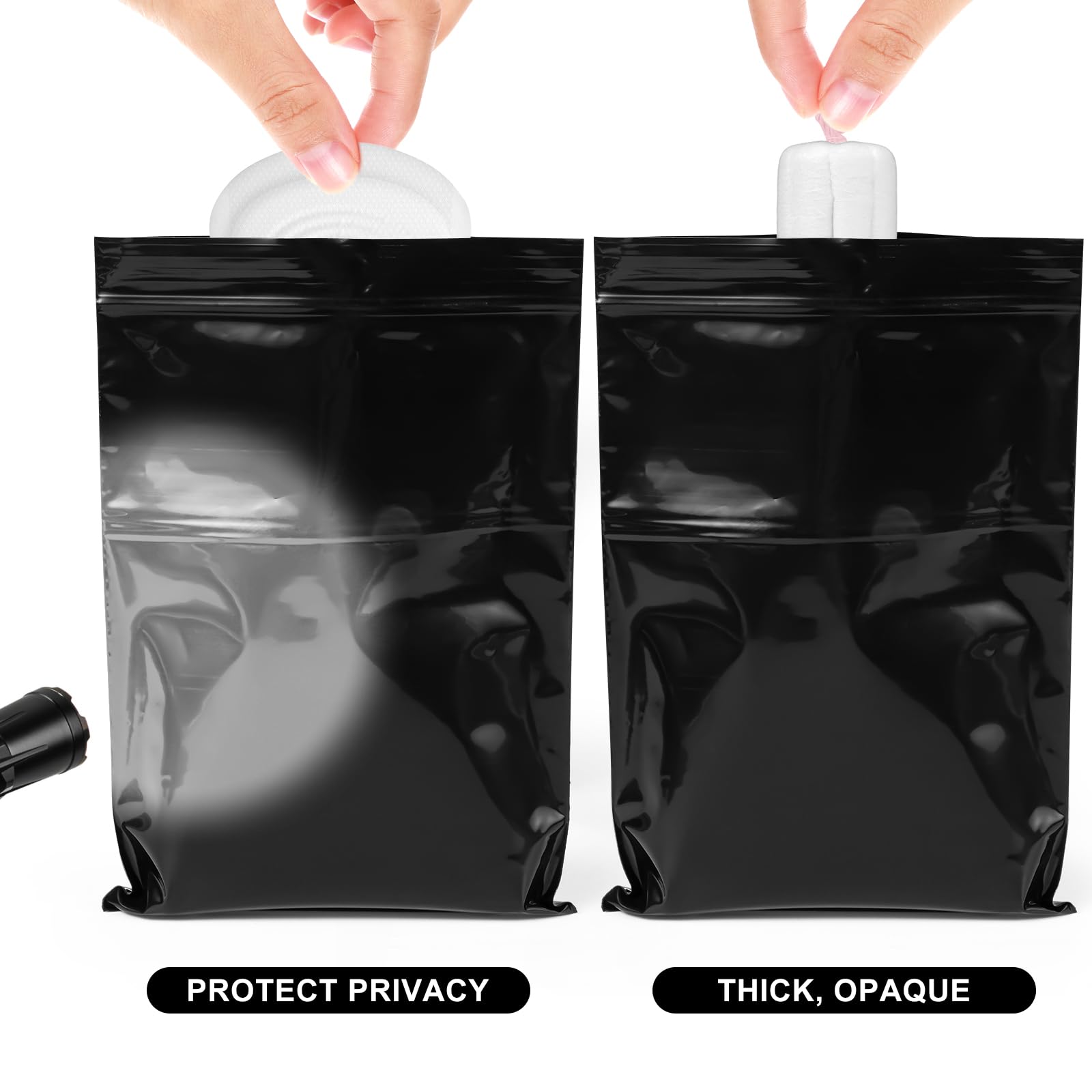 PVWSG opaque PE material bag offers durability and privacy during travel or office use.
