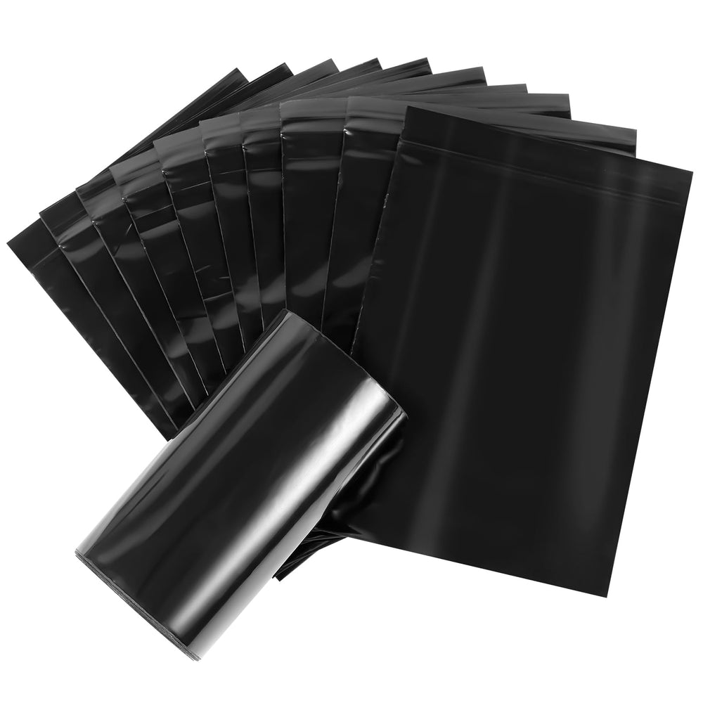PVWSG sanitary disposal bag in opaque black with secure zipper for privacy and odor control.