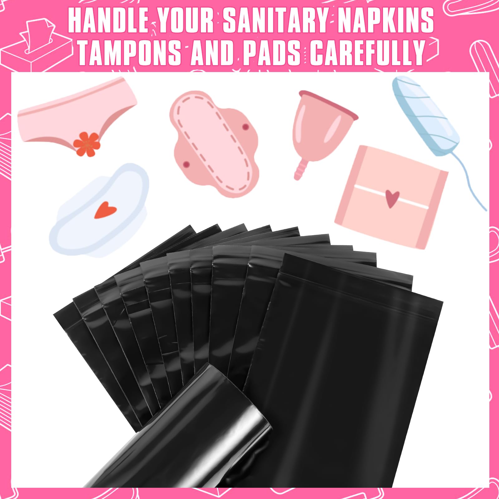 PVWSG sealable thick-design bag helps contain odors and leaks discreetly.