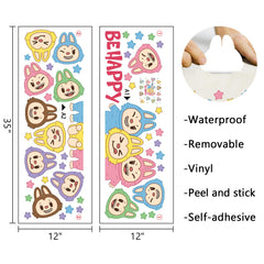 Pycat colorful patterns decal adds vibrant energy to living rooms and playrooms.