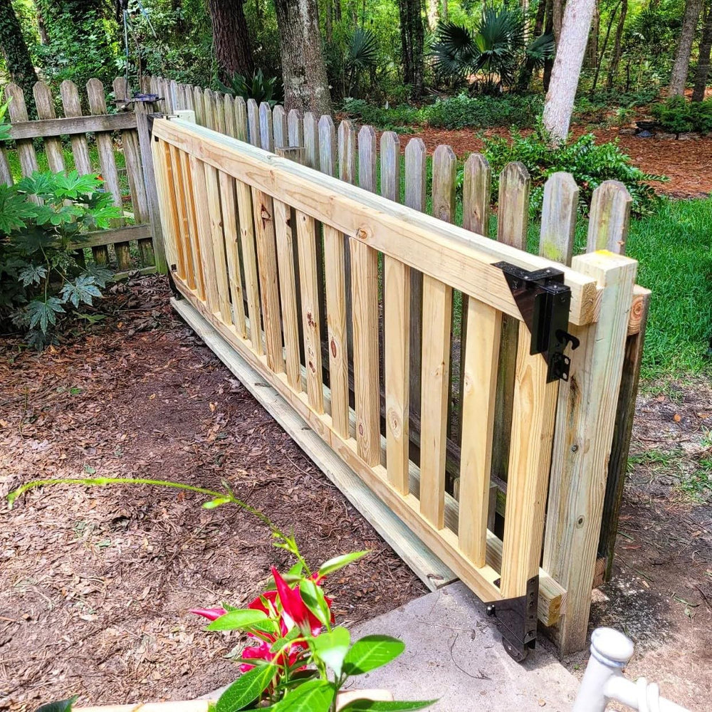 Pylex 11052-11070 black fence installation with clean finish.