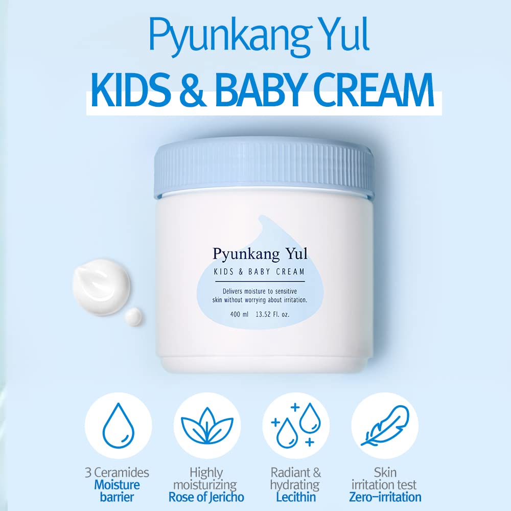 Applying Pyunkang Yul PKY Kids Baby Cream to the arm