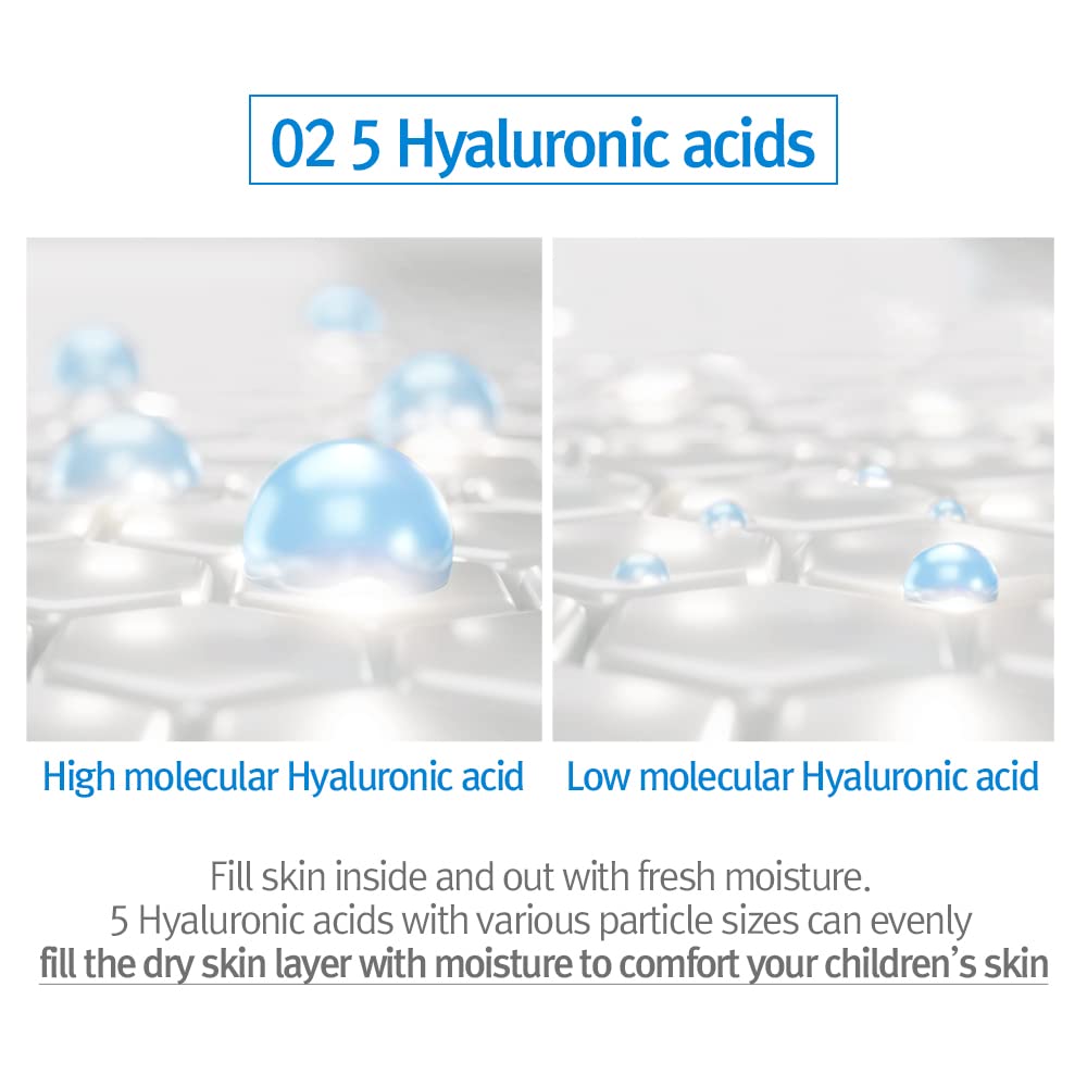 Pyunkang Yul PKY Kids lotion hyaluronic-acid focus shows long-lasting hydration.