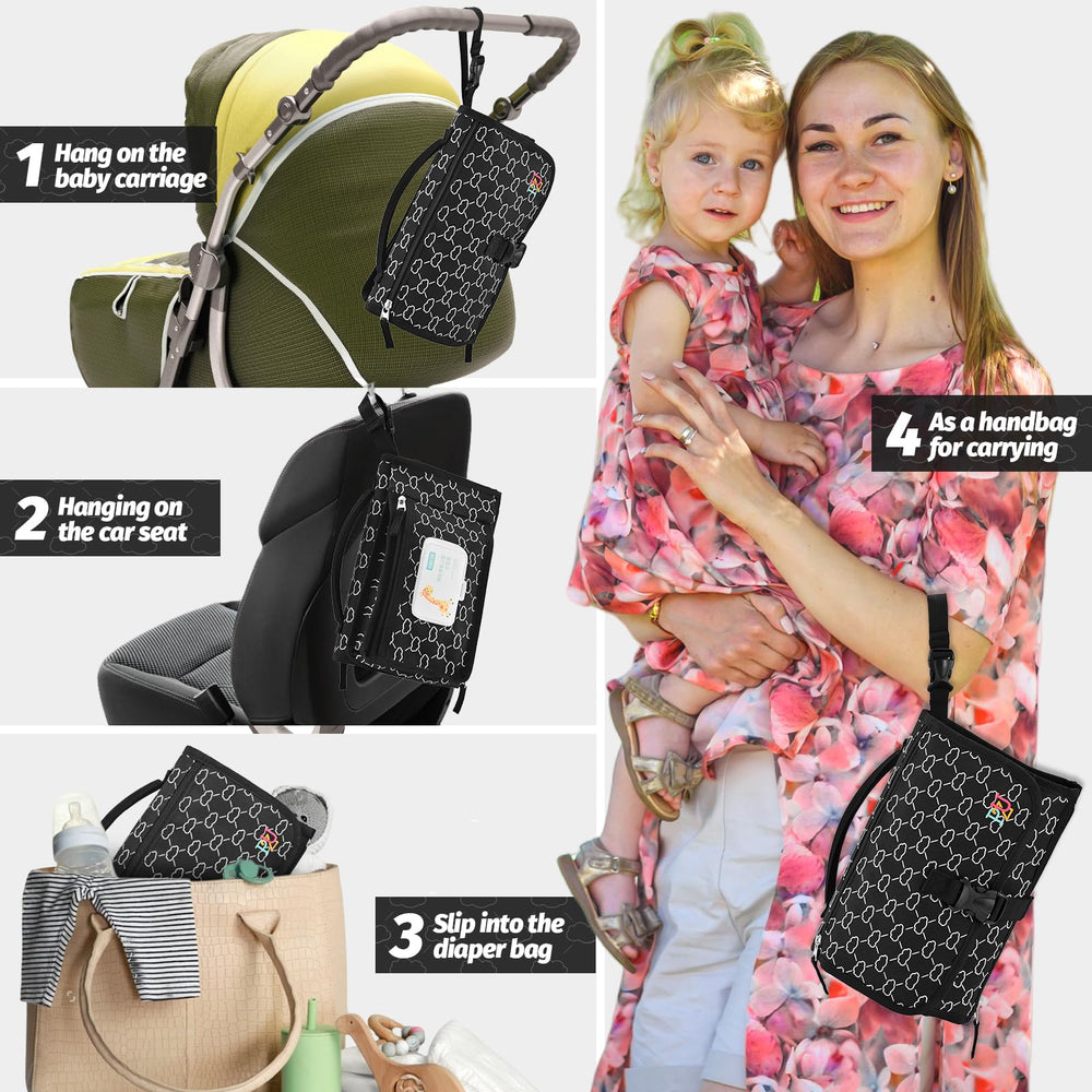 PZU changing pad carry handle for easy transport between car and stroller