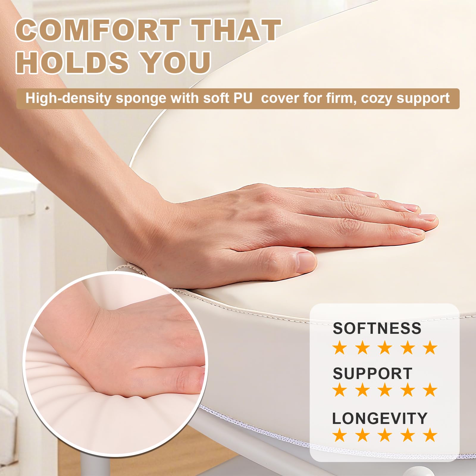 Qalvyn changing pad with adhesive strips stays firmly in place on surfaces.