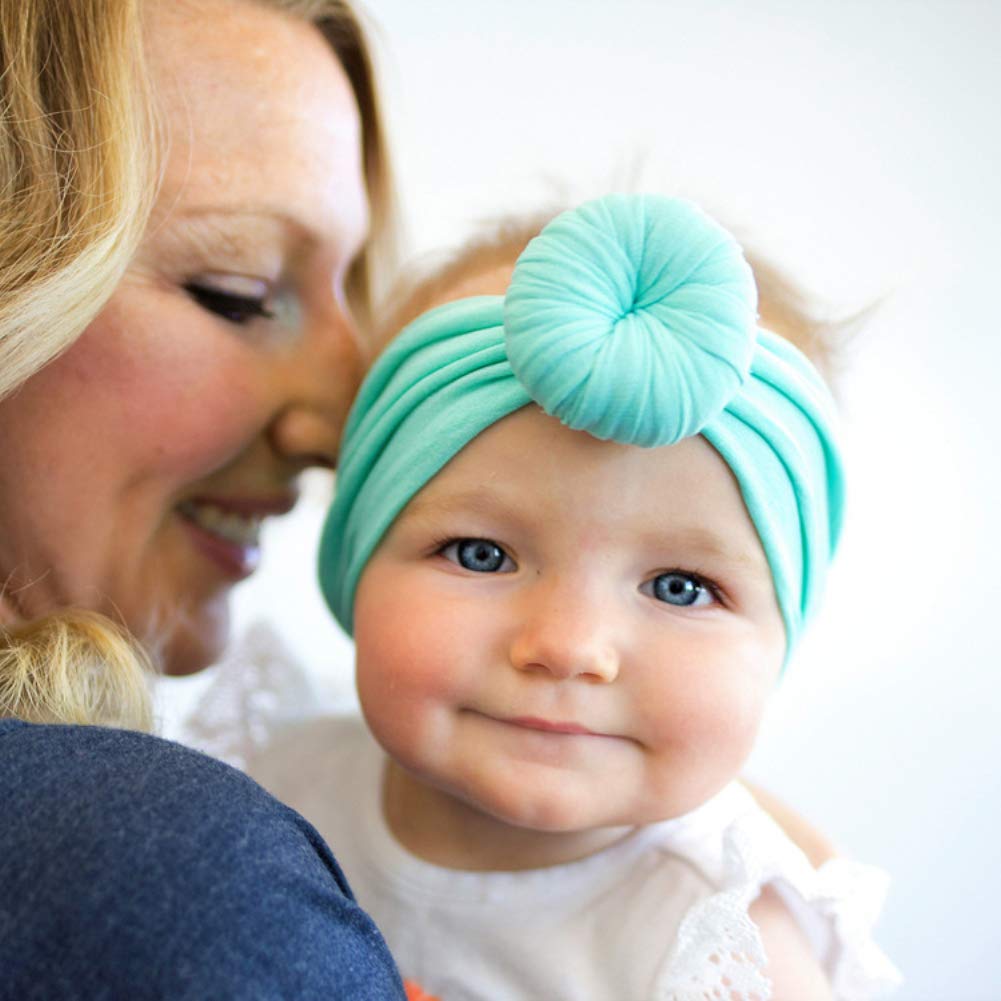 QandSweet headbands knotted design highlights soft silk nylon texture for daily wear.
