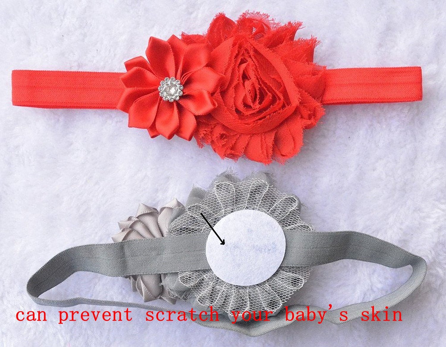 QandSweet chiffon flower and 2.7-inch bloom for stylish toddler looks.