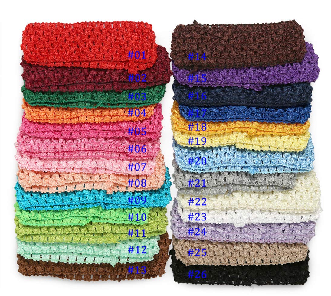 QandSweet crochet headbands in 26 colors for easy styling and comfort