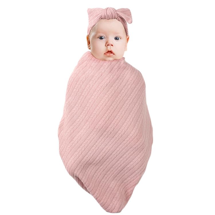 QandSweet newborn blanket closeup soft-knit fabric highlights gentle texture for baby comfort.