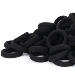 Qarwayoc black seamless hair ties packaging shows a generous pearly bag for versatile styling.