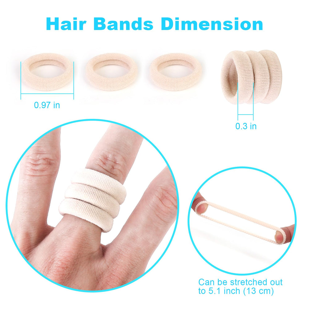 Qarwayoc cotton kids elastic holders provide gentle grip for slim ponytails