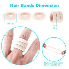 Qarwayoc cotton kids elastic holders provide gentle grip for slim ponytails
