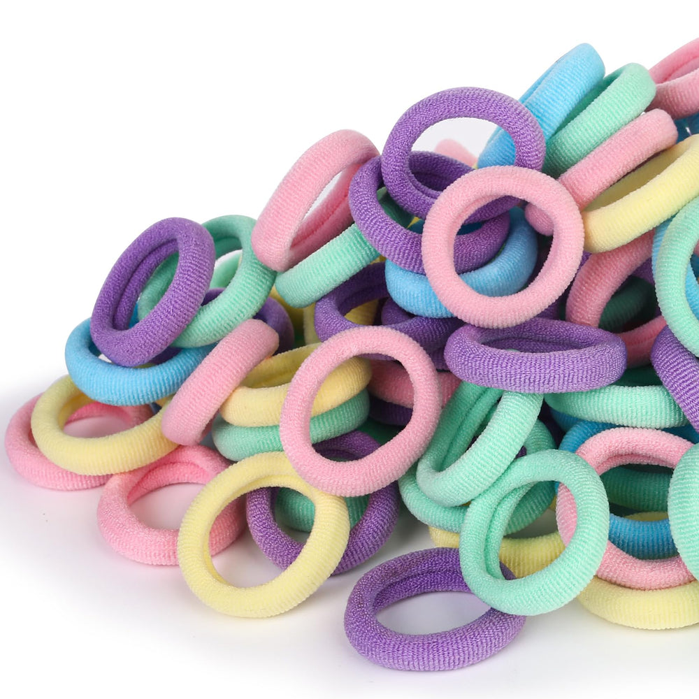 Qarwayoc kids hair ties 1 inch diameter provide gentle hold for toddler ponytails.