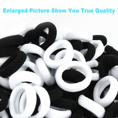 Qarwayoc kids-hair-ties-pack-multiple close-up of the pearly bag with many pieces for everyday use.