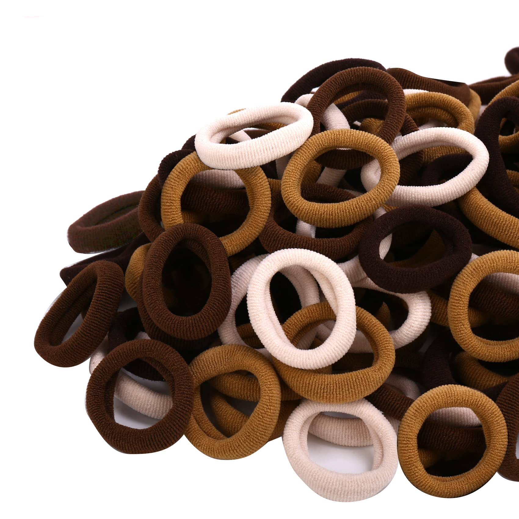 Qarwayoc blonde mini hair ties for gentle, secure ponytails.
