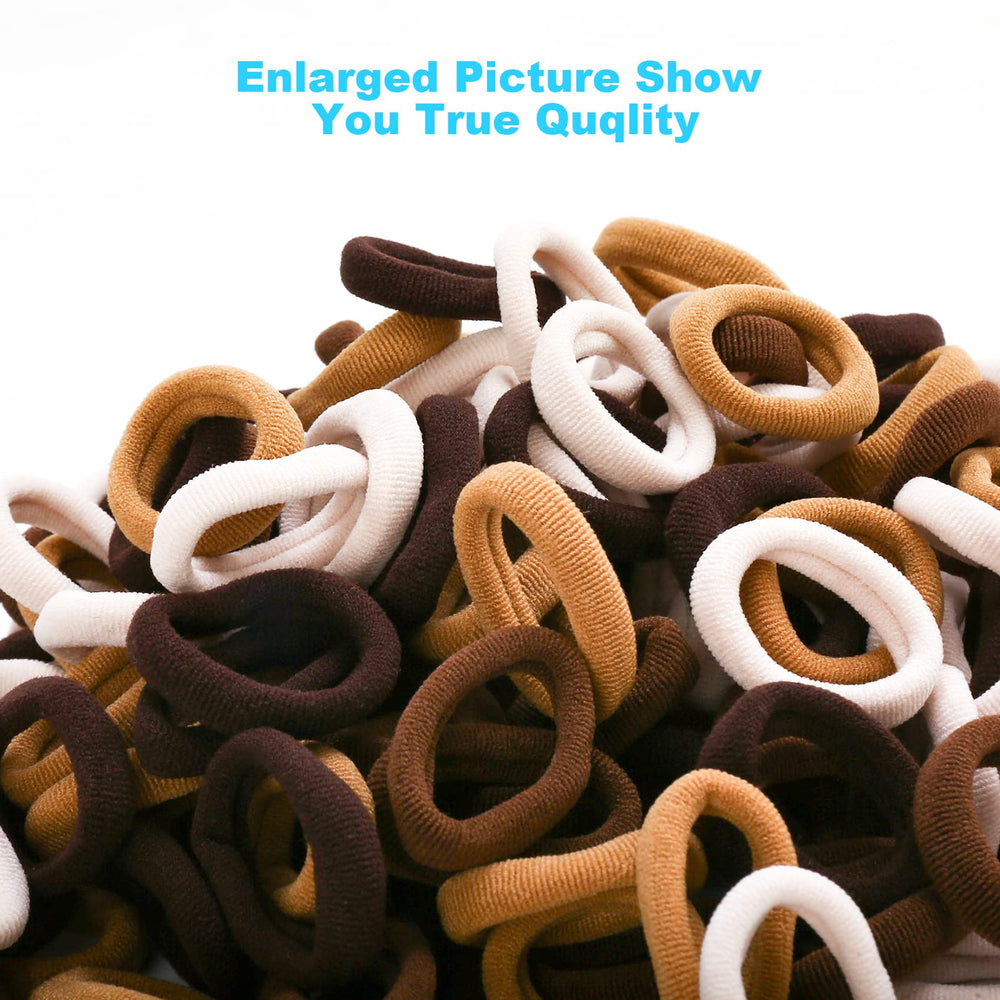 Qarwayoc brown mini hair ties for versatile color matching.