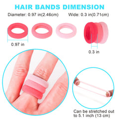 Qarwayoc seamless hair ties bag organized for easy storage and quick selection.