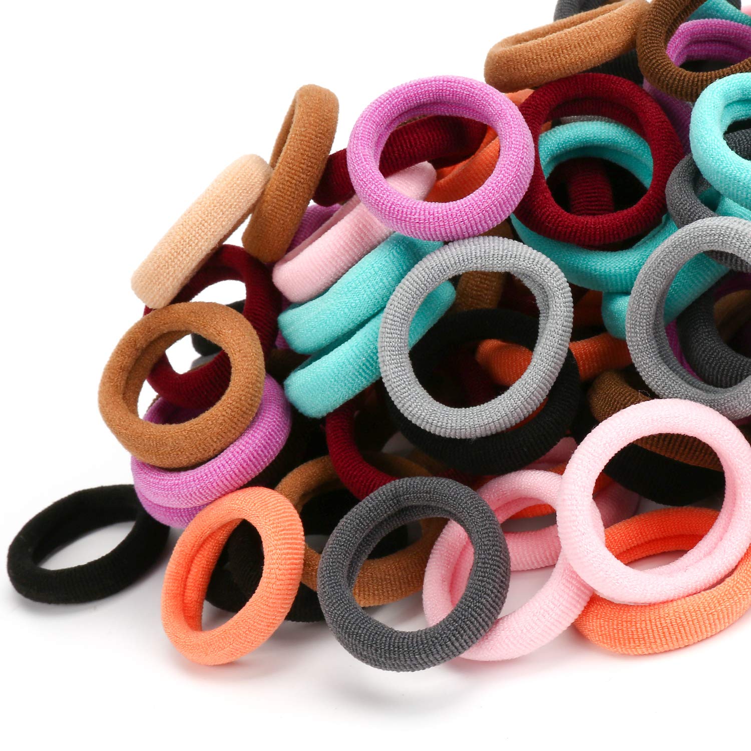 Qarwayoc toddler hair ties front view, gentle snag-free hold for delicate hair.