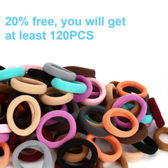 Qarwayoc toddler hair ties material closeup, soft elastic nylon blend for comfortable wear.