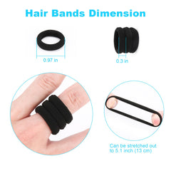 Qarwayoc toddlers hair ties ponytail use shows tiny elastics for kids' easy styling.