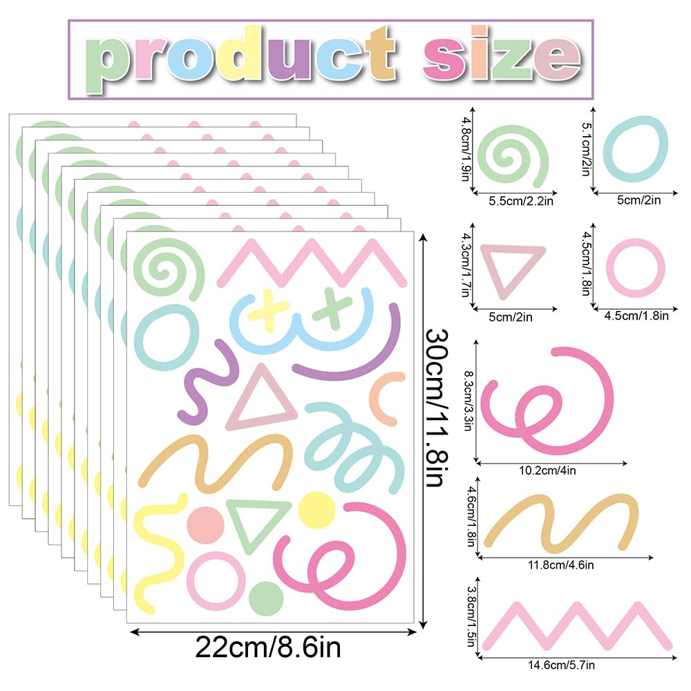 Qaxrocyn triangles stickers aid classroom decor and spatial awareness activities.