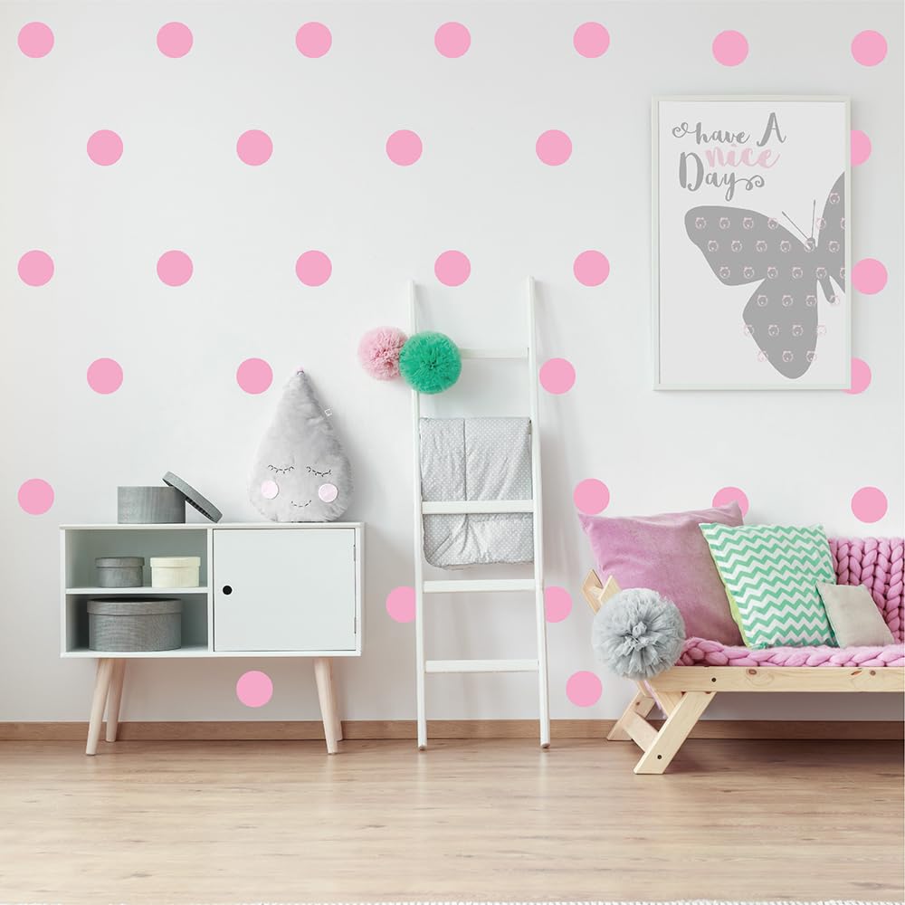 Qaxrocyn matte vinyl dots are removable for easy room refreshes