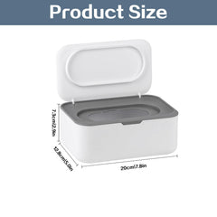 QBXMY7 wipes dispenser gray open cover demonstrates sealed freshness for moist wipes