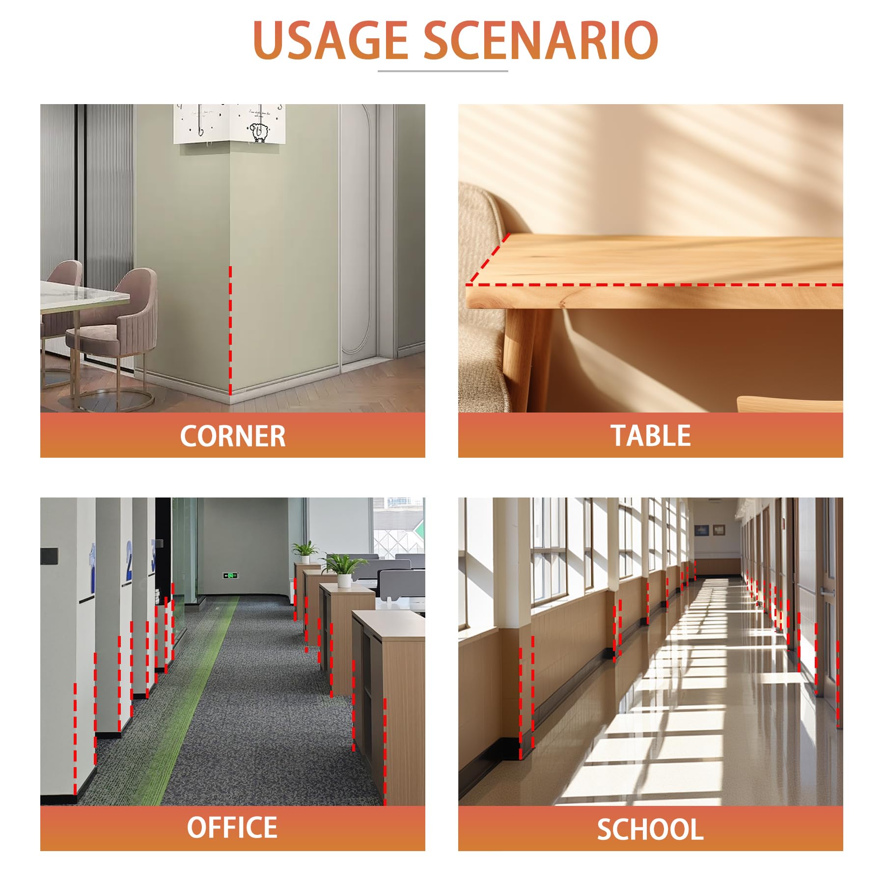 QDYMXUN wide-application corner guard for walls, doors, and columns